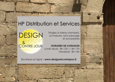 Création d'un panneau d'enseigne pour la société HP distribution et Services