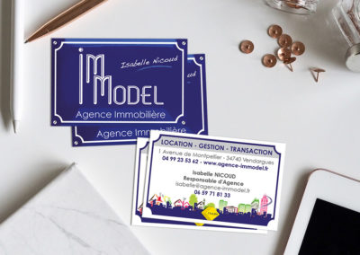 carte visite Immodel agence immobilière